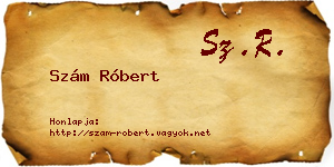 Szám Róbert névjegykártya