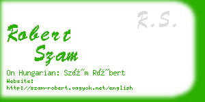 robert szam business card